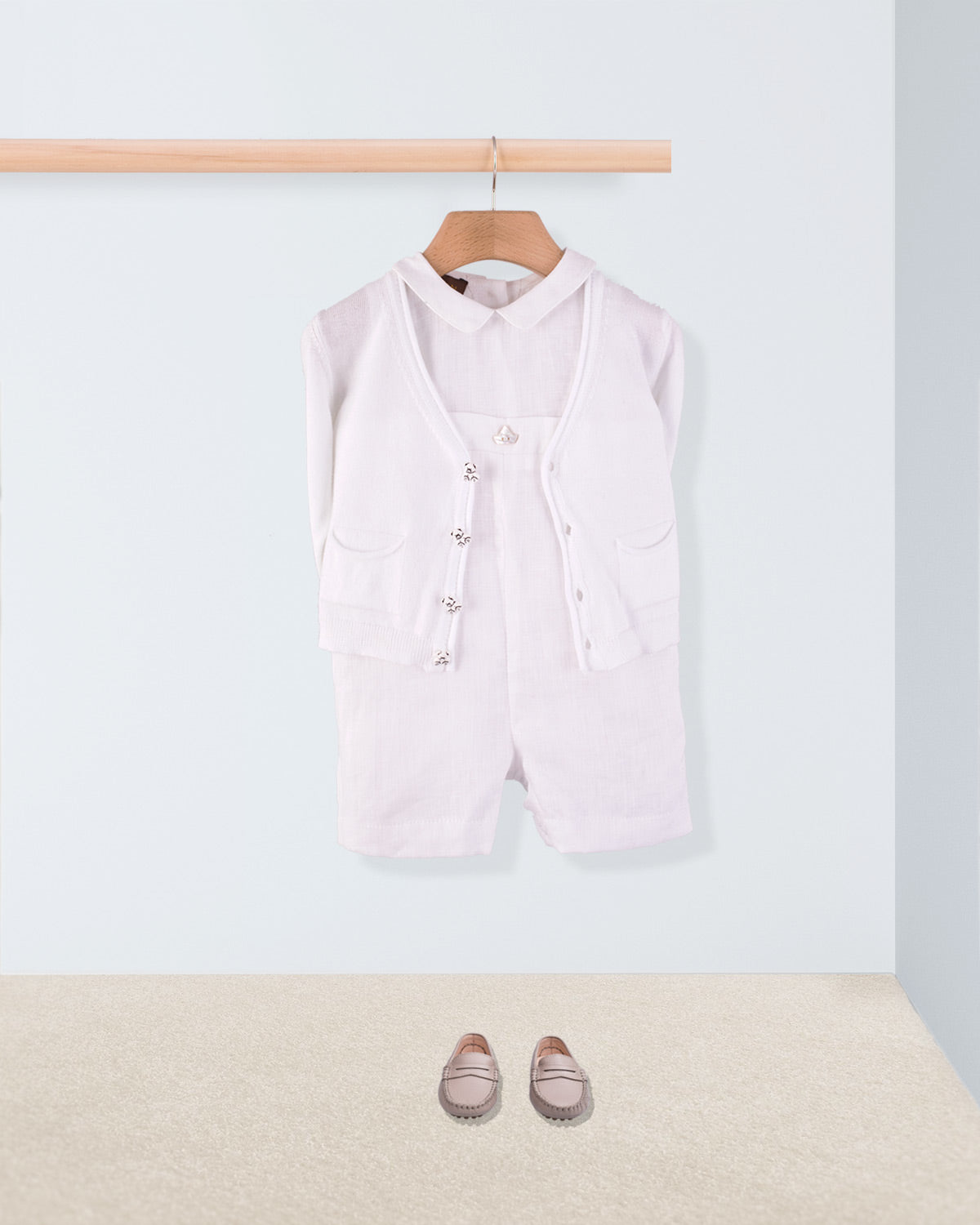 Shore Club White Linen Romper - Romper