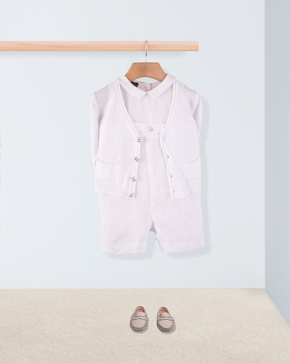 Shore Club White Linen Romper - Romper