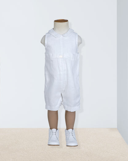 Shore Club White Linen Romper - Romper