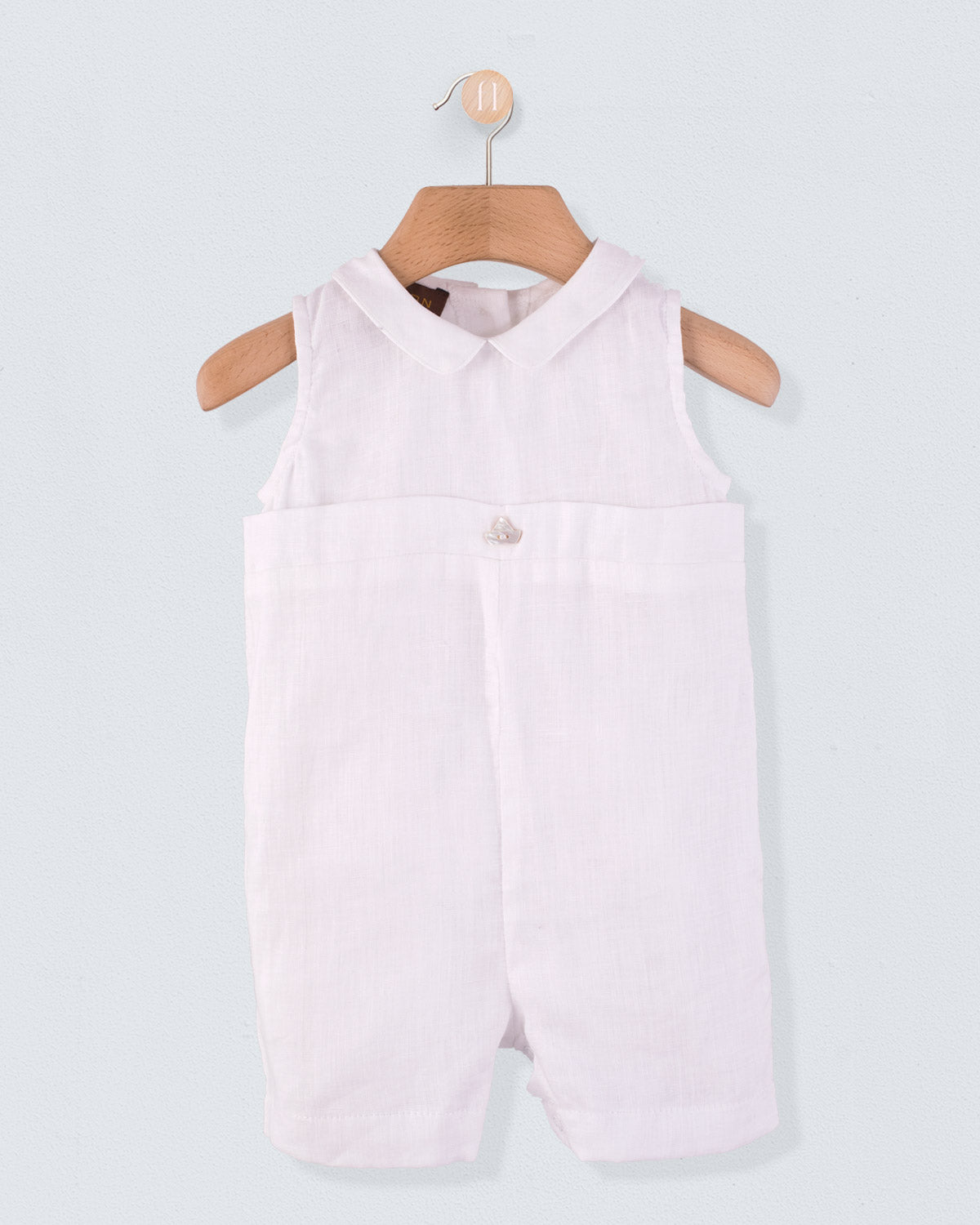 Shore Club White Linen Romper - Romper