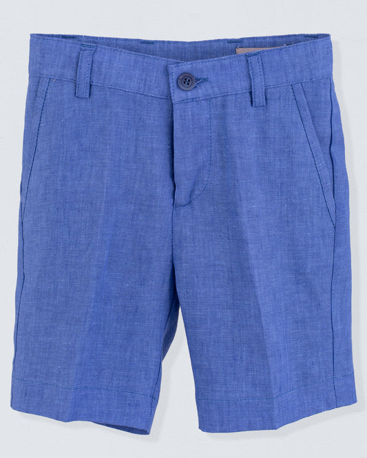 Blade Surf Blue Linen Shorts - Pant