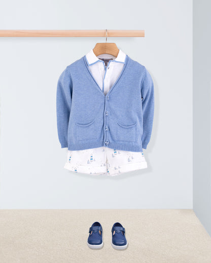 Cuff Short Royal Blue Jersey Lighthouse - Pant