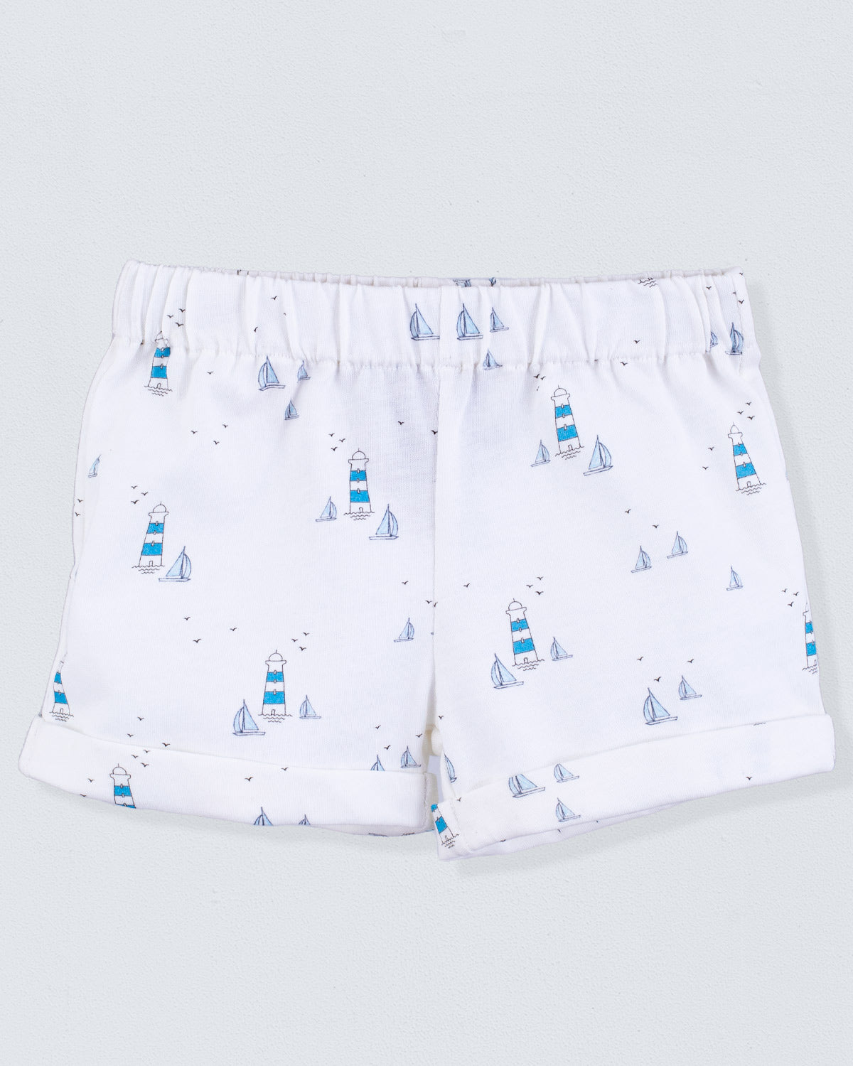 Cuff Short Royal Blue Jersey Lighthouse - Pant