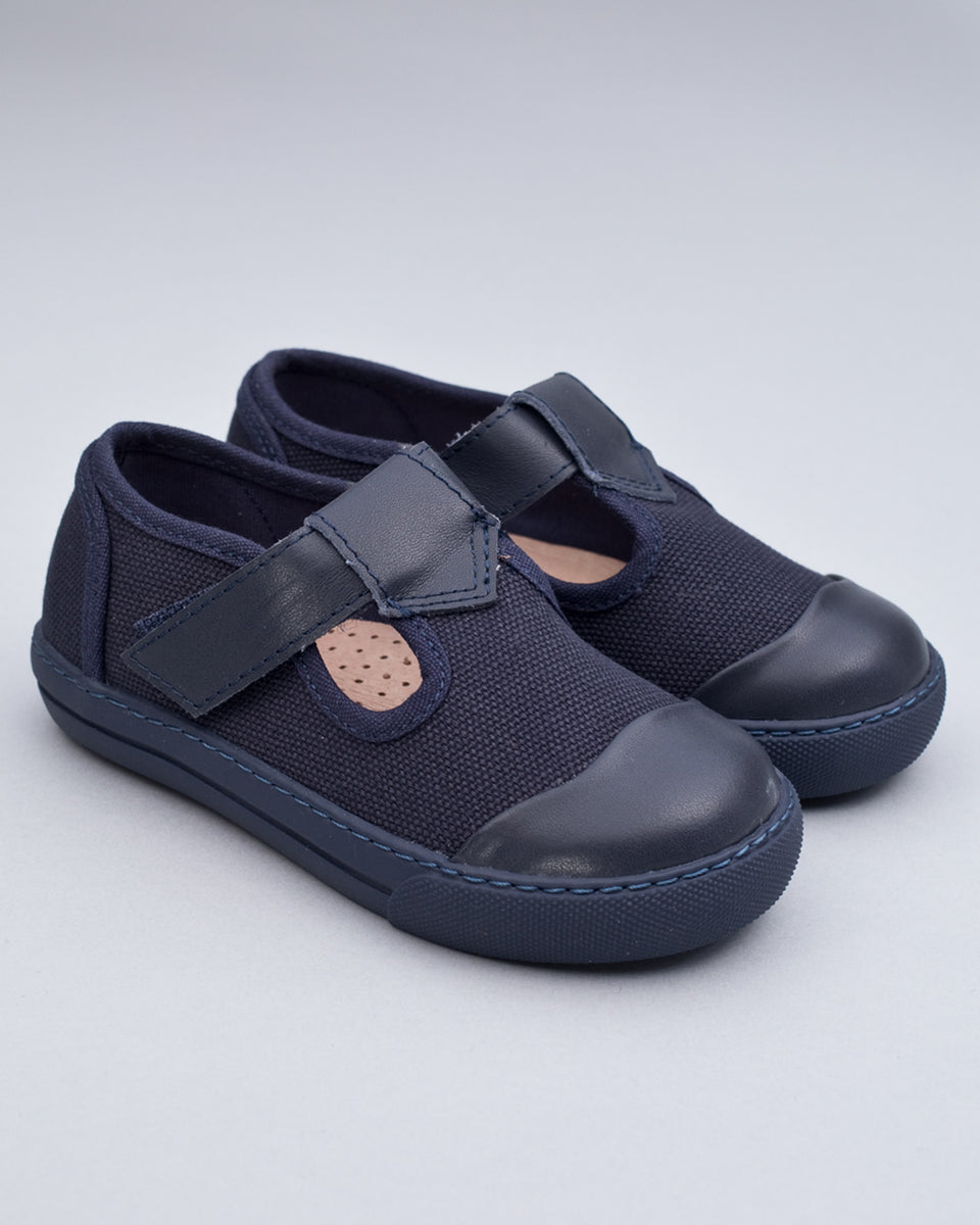 Kennedy Navy Canvas Shoe - Navy Sole