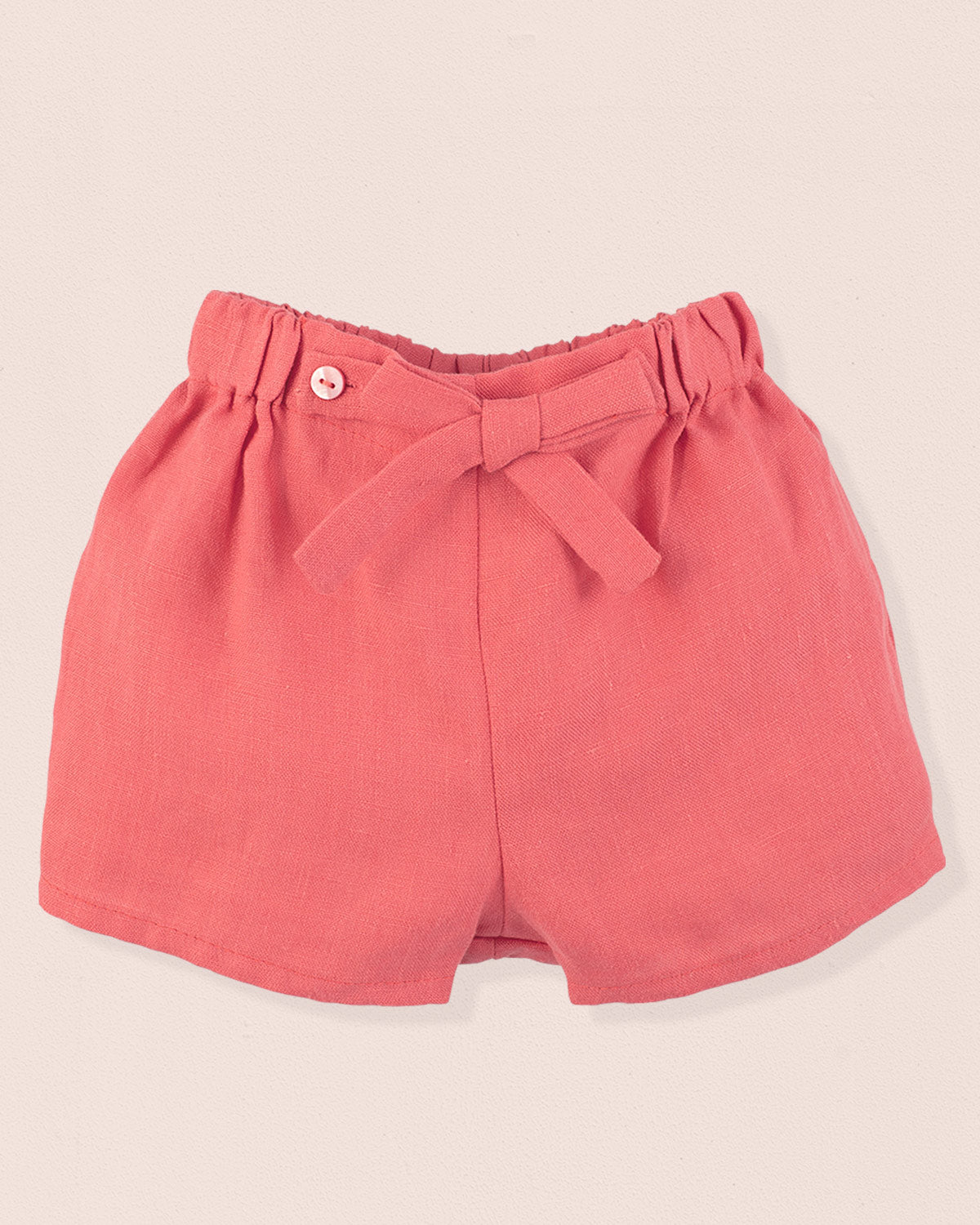 Iris Rose Coral Linen Shorts - Pant