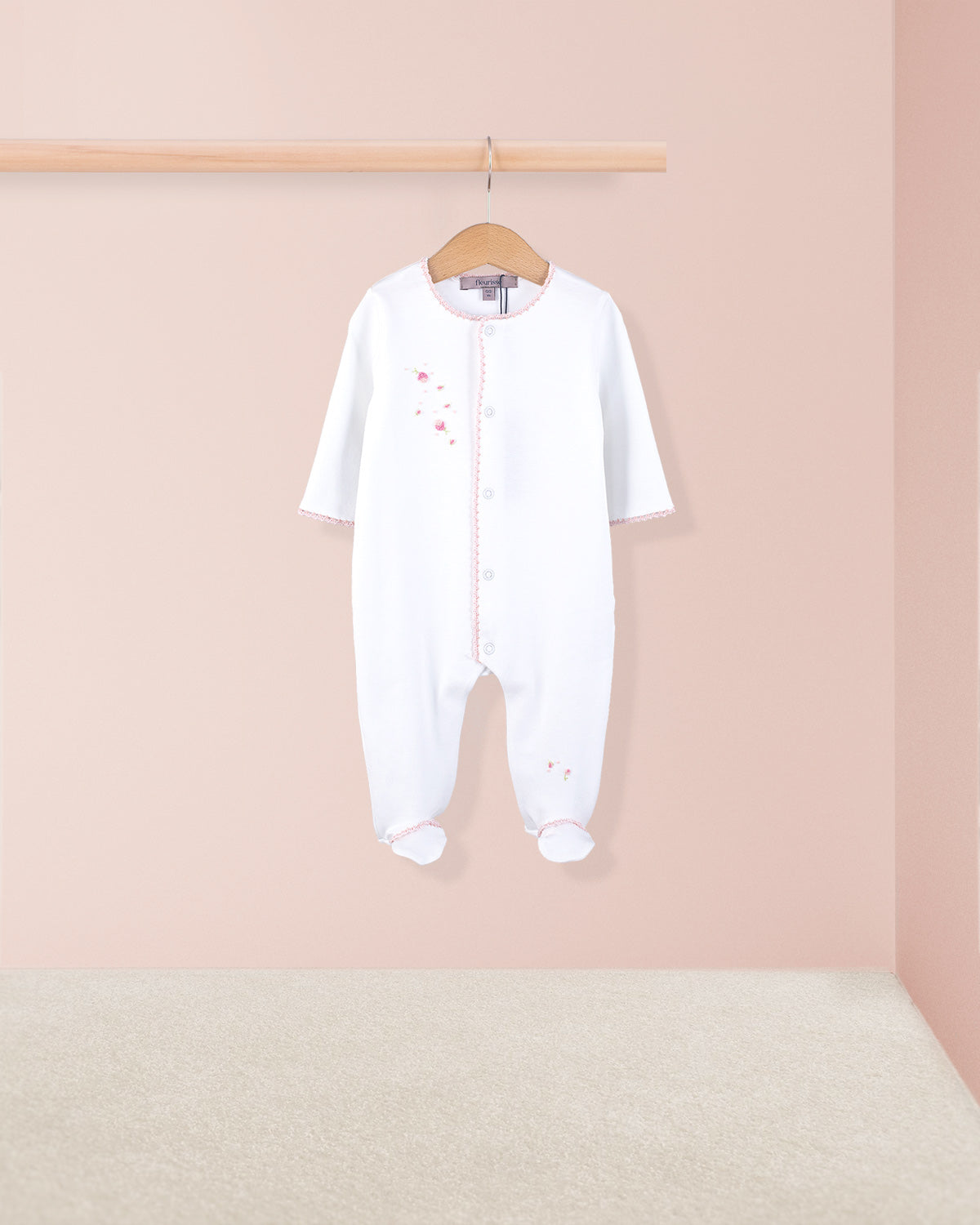 Pima Spring Flowers Embroidered Stretchie - Stretchie