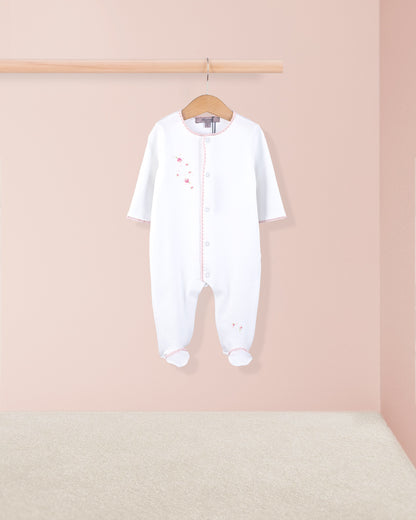 Pima Spring Flowers Embroidered Stretchie - Stretchie