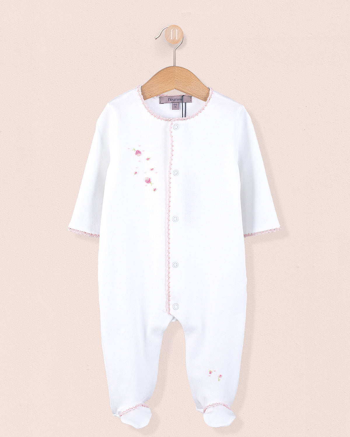 Pima Spring Flowers Embroidered Stretchie - Stretchie