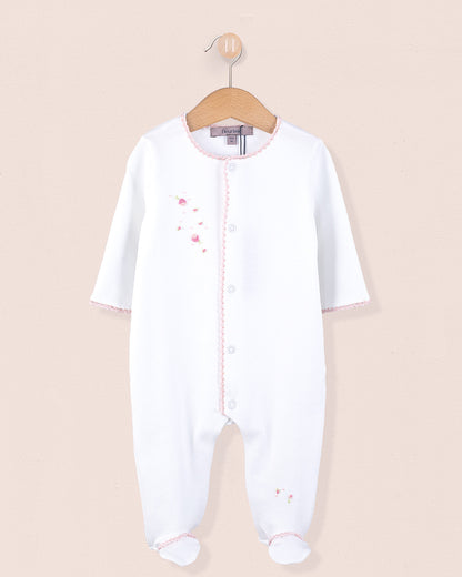 Pima Spring Flowers Embroidered Stretchie - Stretchie