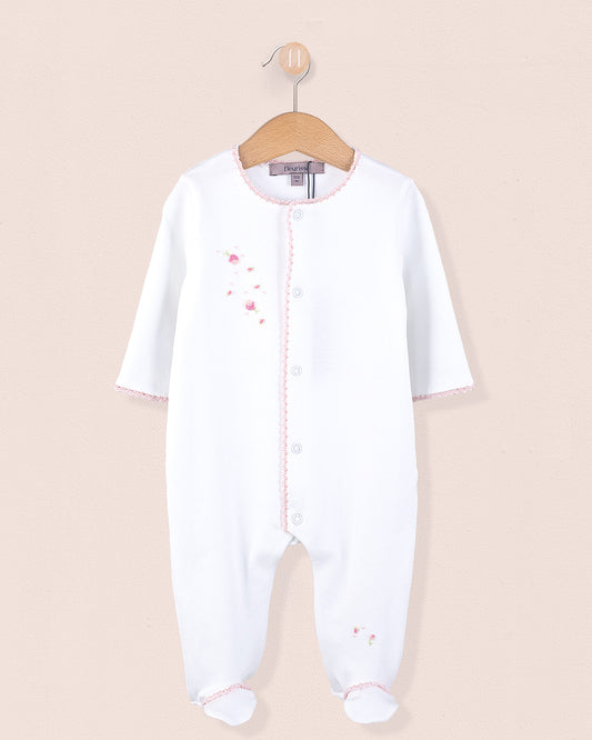 Pima Spring Flowers Embroidered Stretchie - Stretchie