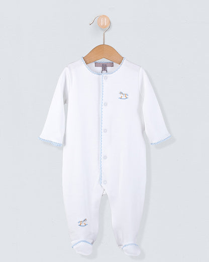 Pima Rocking Horse Embroidered Stretchie - Stretchie