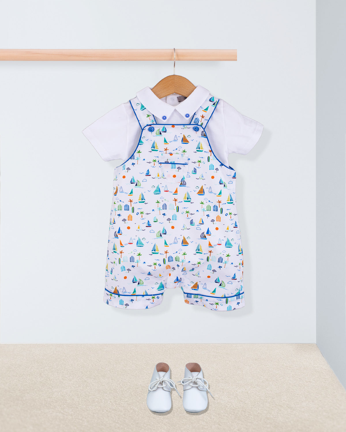 Starboard Veneto Blue Boats Shortall - Romper