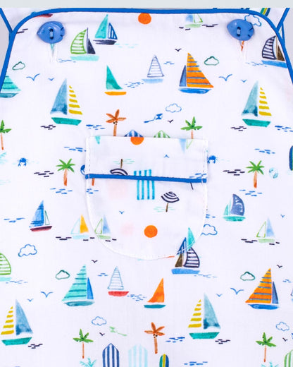 Starboard Veneto Blue Boats Shortall - Romper