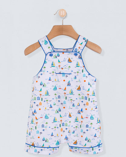 Starboard Veneto Blue Boats Shortall - Romper