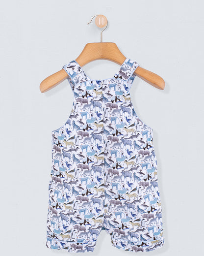 Starboard Liberty Blue Animals Shortall - Romper