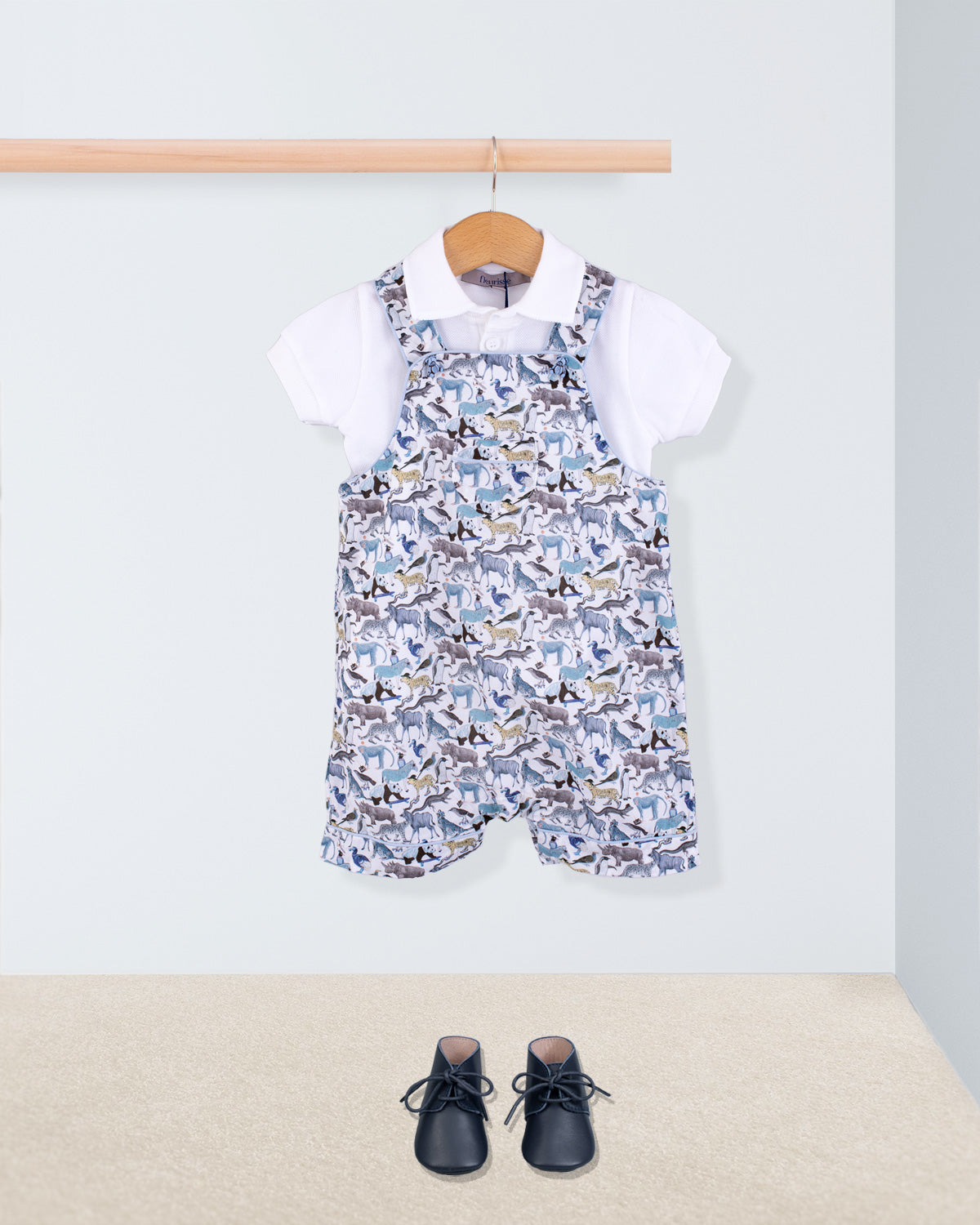 Starboard Liberty Blue Animals Shortall - Romper