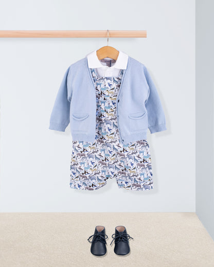 Starboard Liberty Blue Animals Shortall - Romper