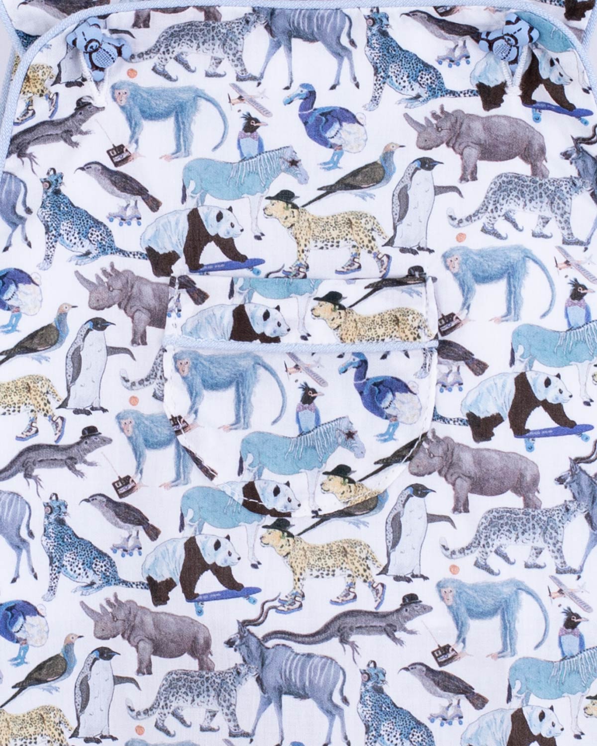 Starboard Liberty Blue Animals Shortall - Romper