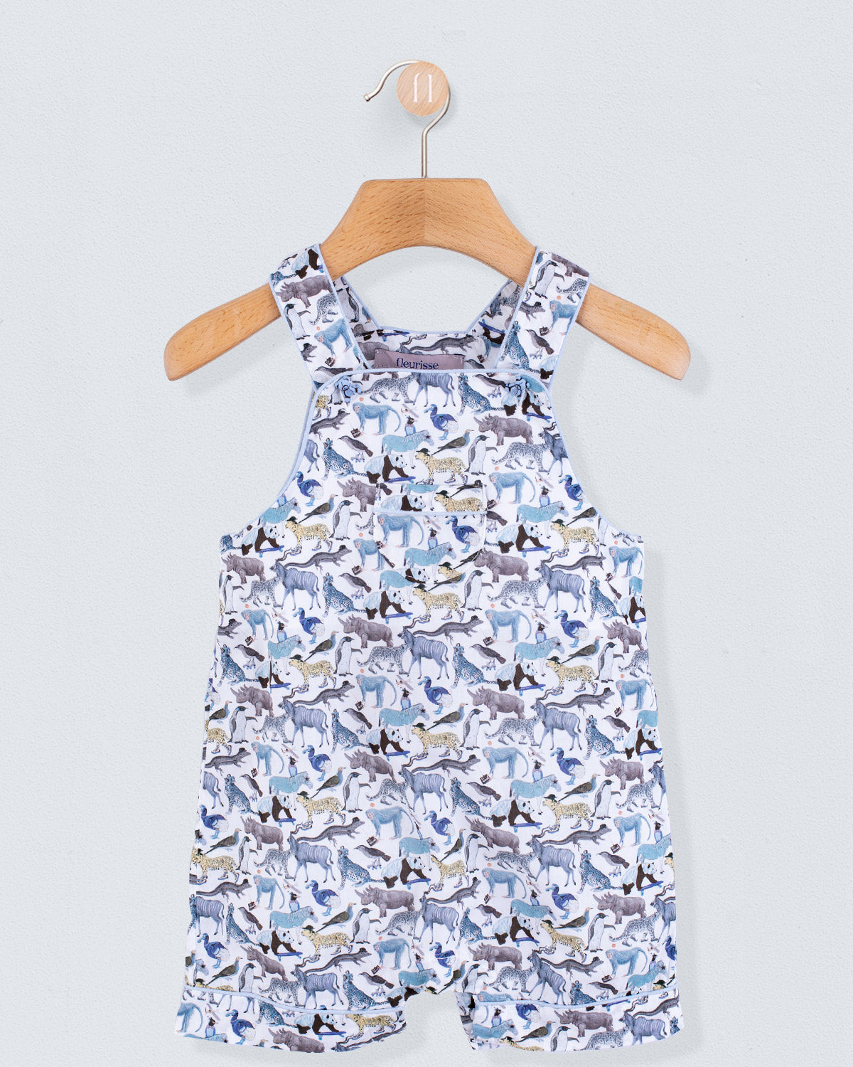 Starboard Liberty Blue Animals Shortall - Romper