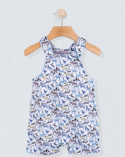 Starboard Liberty Blue Animals Shortall - Romper