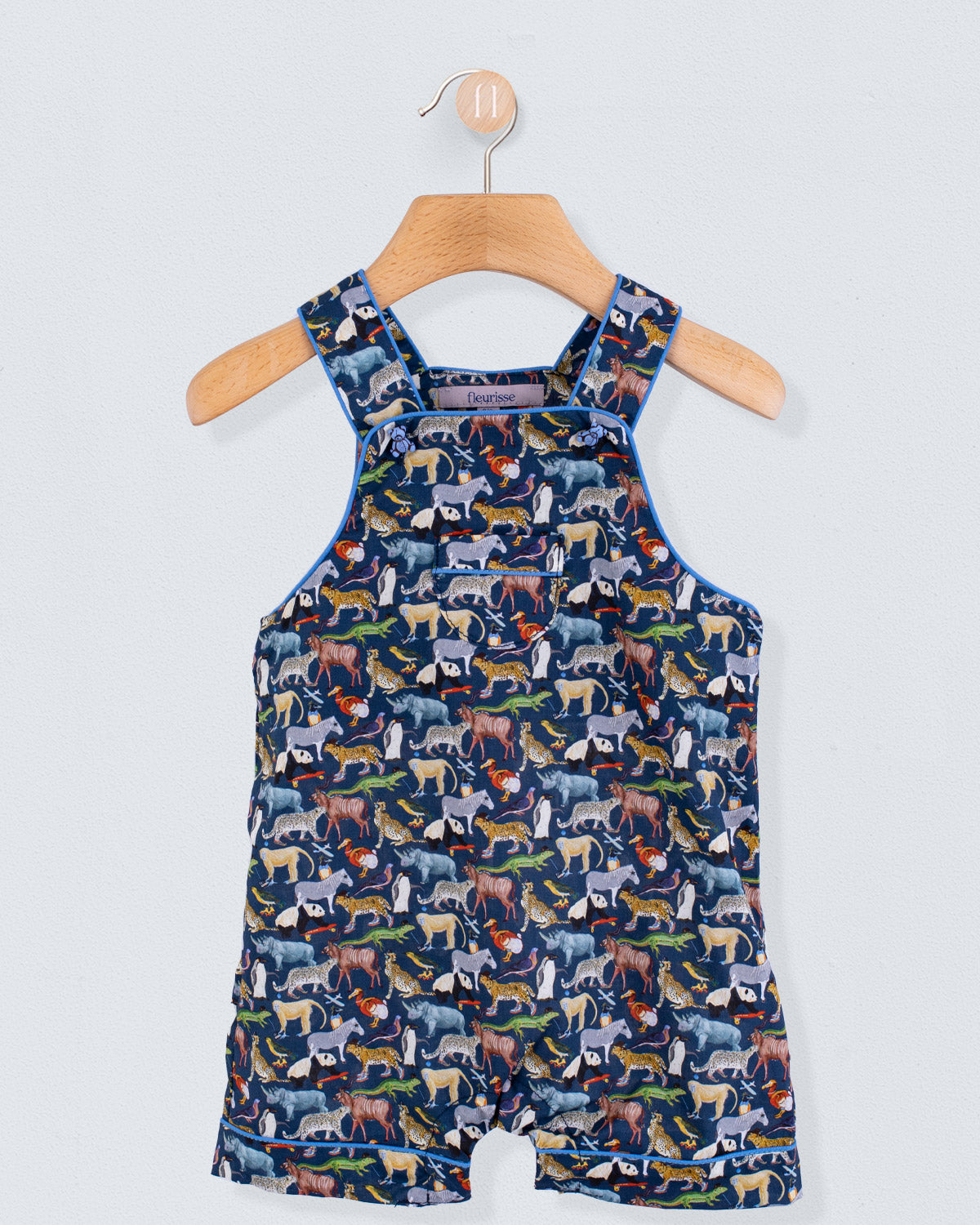 Starboard Liberty Navy Animals Shortall - Romper