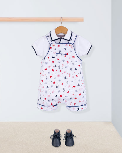 Starboard Seashells Shortall - Romper