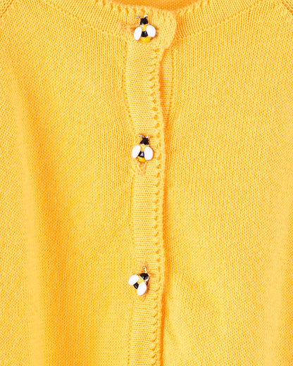 Betsy Sunset Beach Cardigan with Bee Buttons - Cardigan