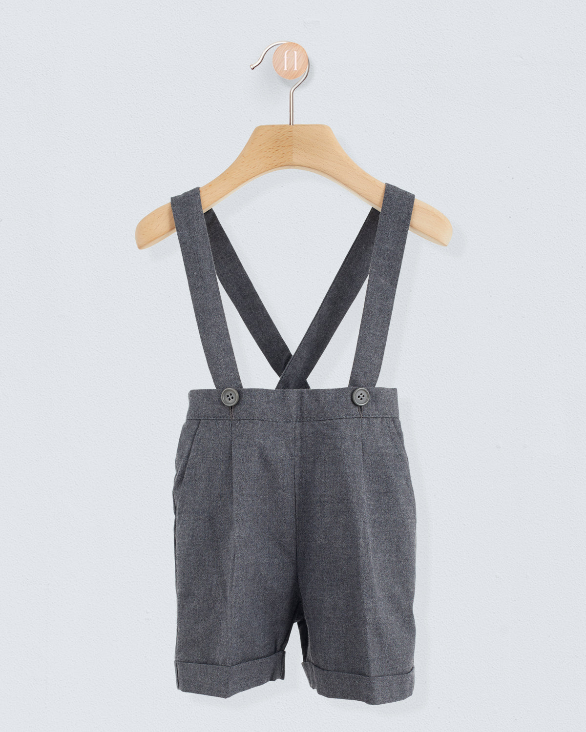 Suspender Short Adam Charcoal Flannel - Pant