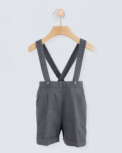 Suspender Short Adam Charcoal Flannel - Pant