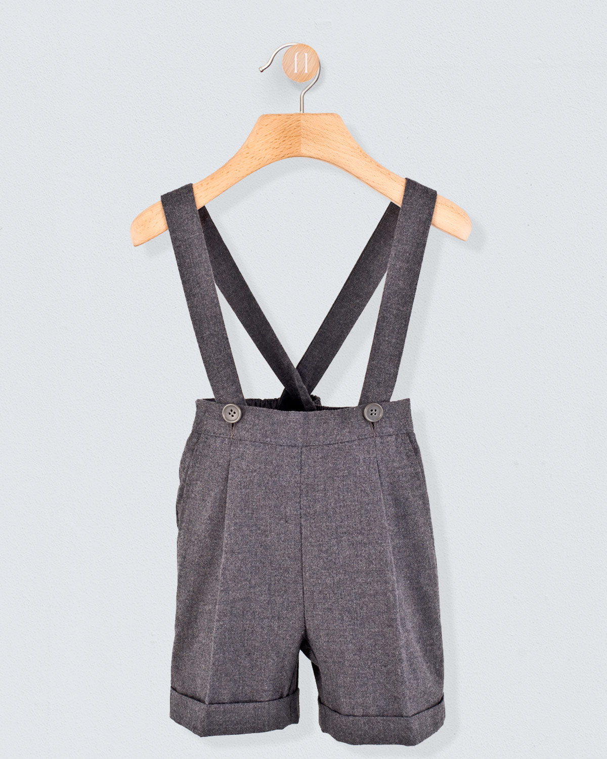 Suspender Short Adam Charcoal Flannel - Pant