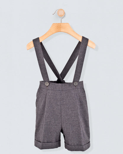 Suspender Short Adam Charcoal Flannel - Pant