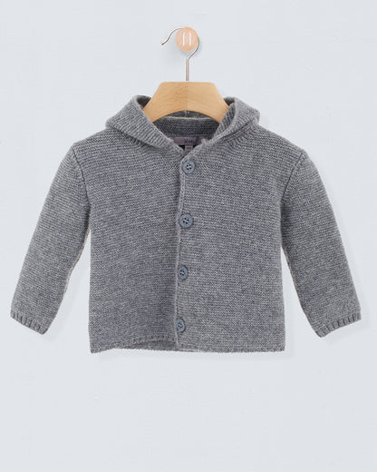 Benjamin Grey Hooded Sweater - Sweater