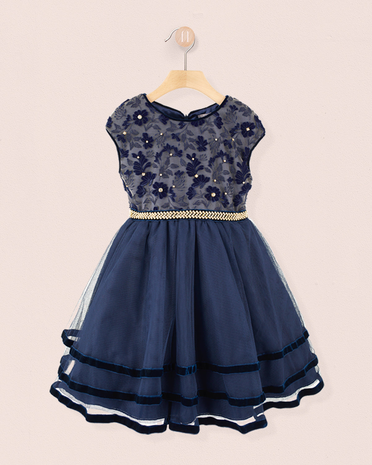 Starlight Navy Swiss Tulle Dress - Dress