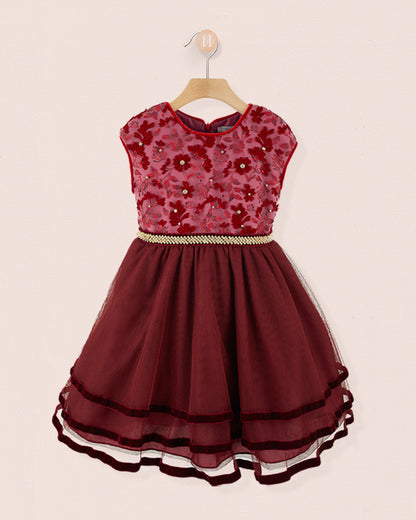 Starlight Ruby Swiss Tulle Dress - Dress
