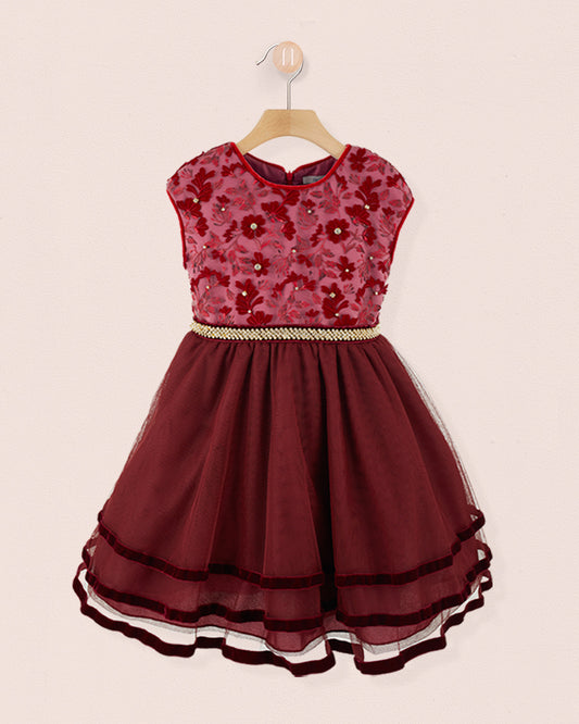 Starlight Ruby Swiss Tulle Dress - Dress