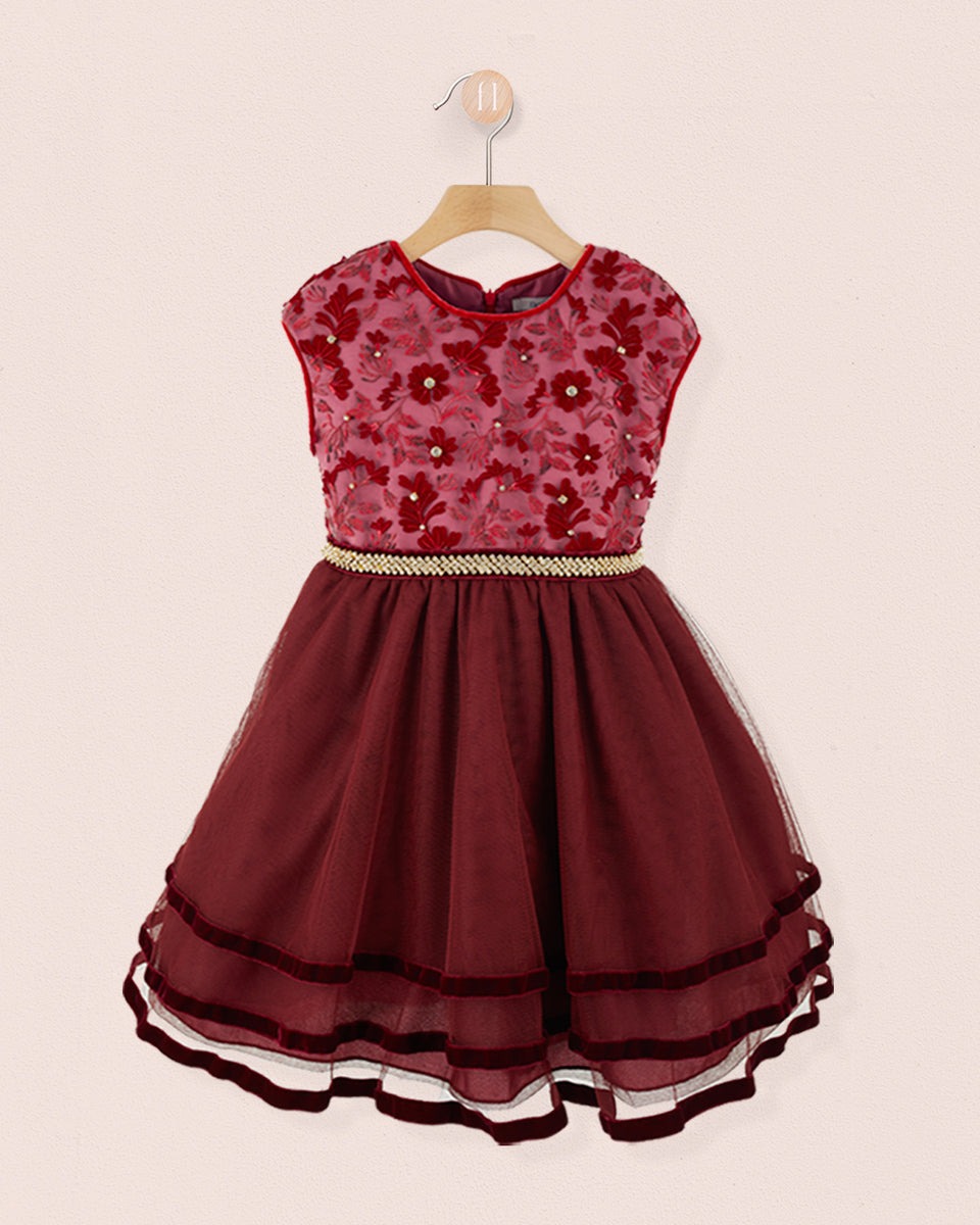 Starlight Ruby Swiss Tulle Dress