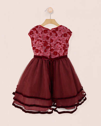 Starlight Ruby Swiss Tulle Dress - Dress