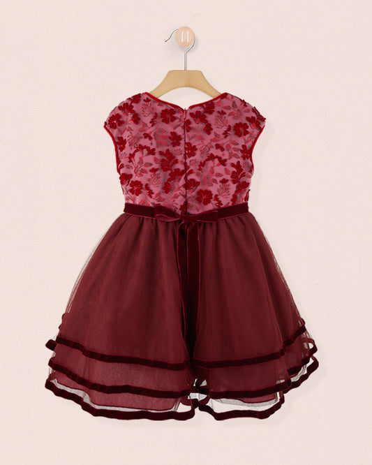 Starlight Ruby Swiss Tulle Dress - Dress