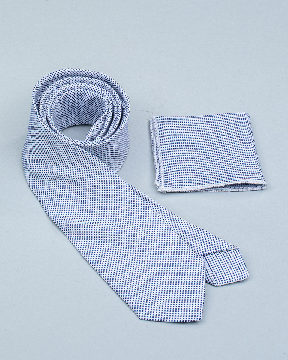 Tie and Pocket Square Navy Piave