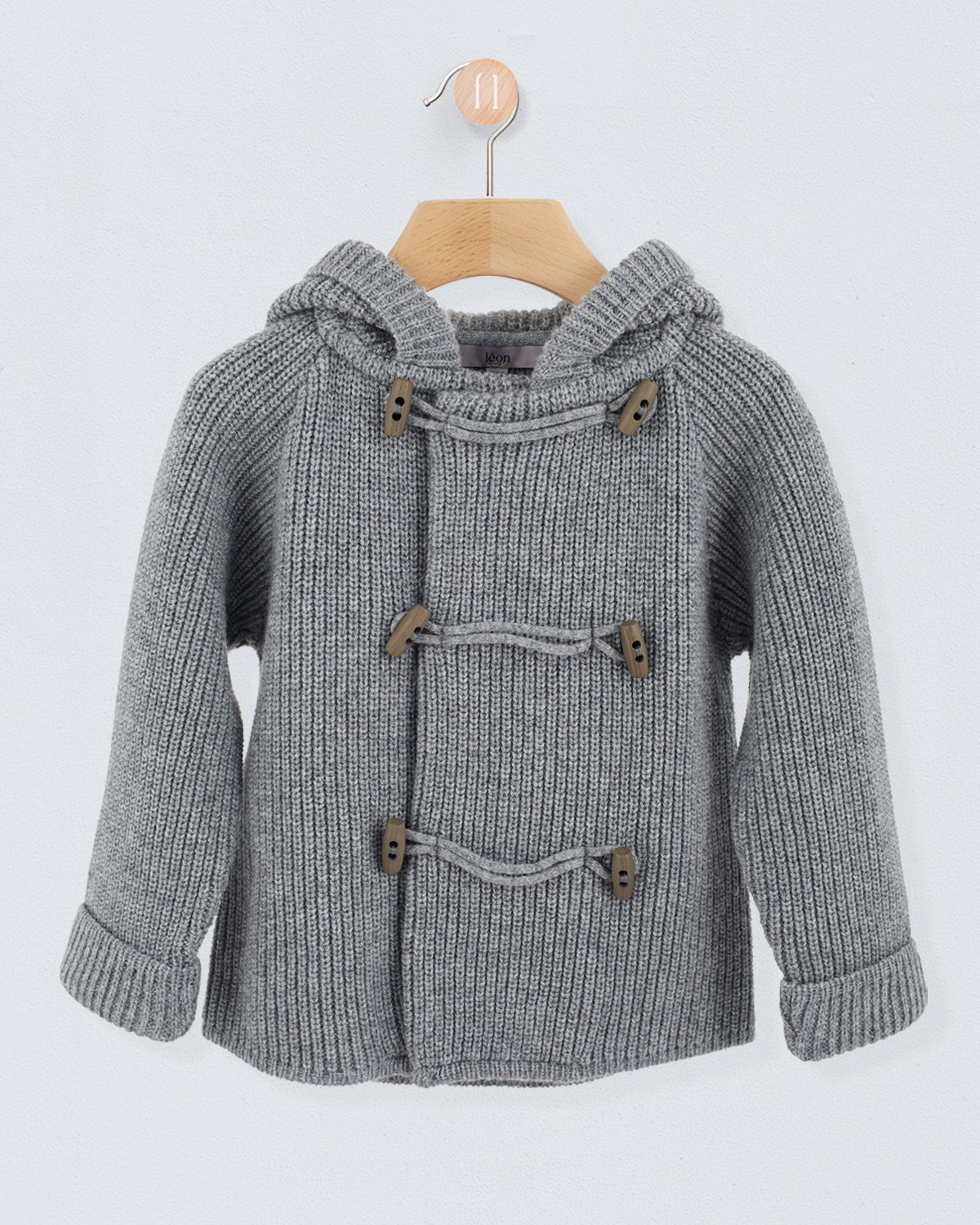 Toggle Grey Hooded Sweater - Sweater