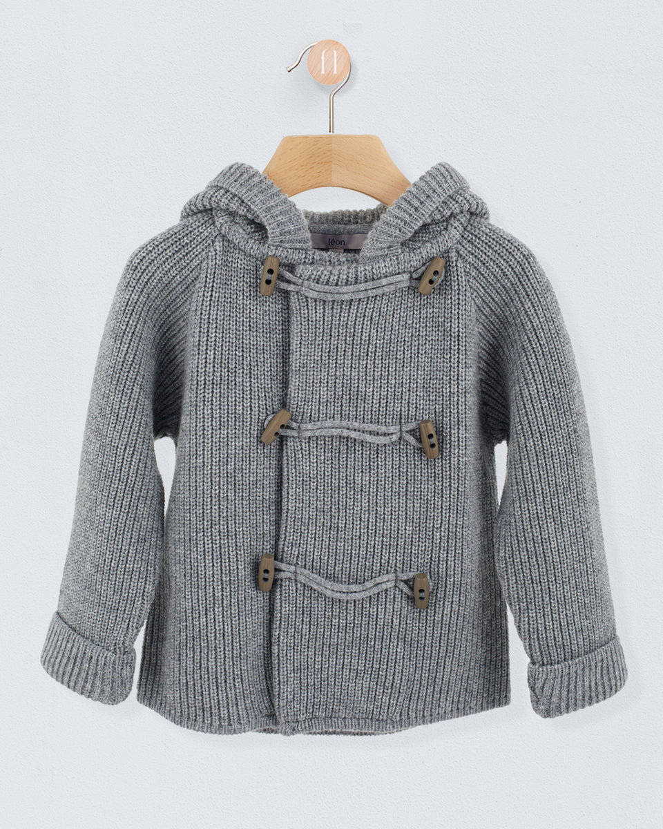 Toggle Grey Hooded Sweater
