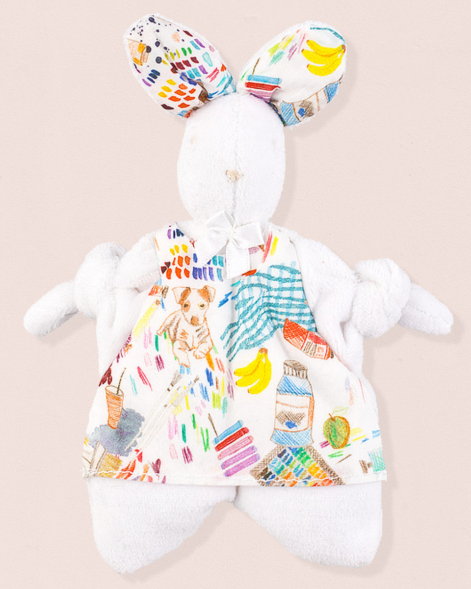 White Velour Liberty Bunny