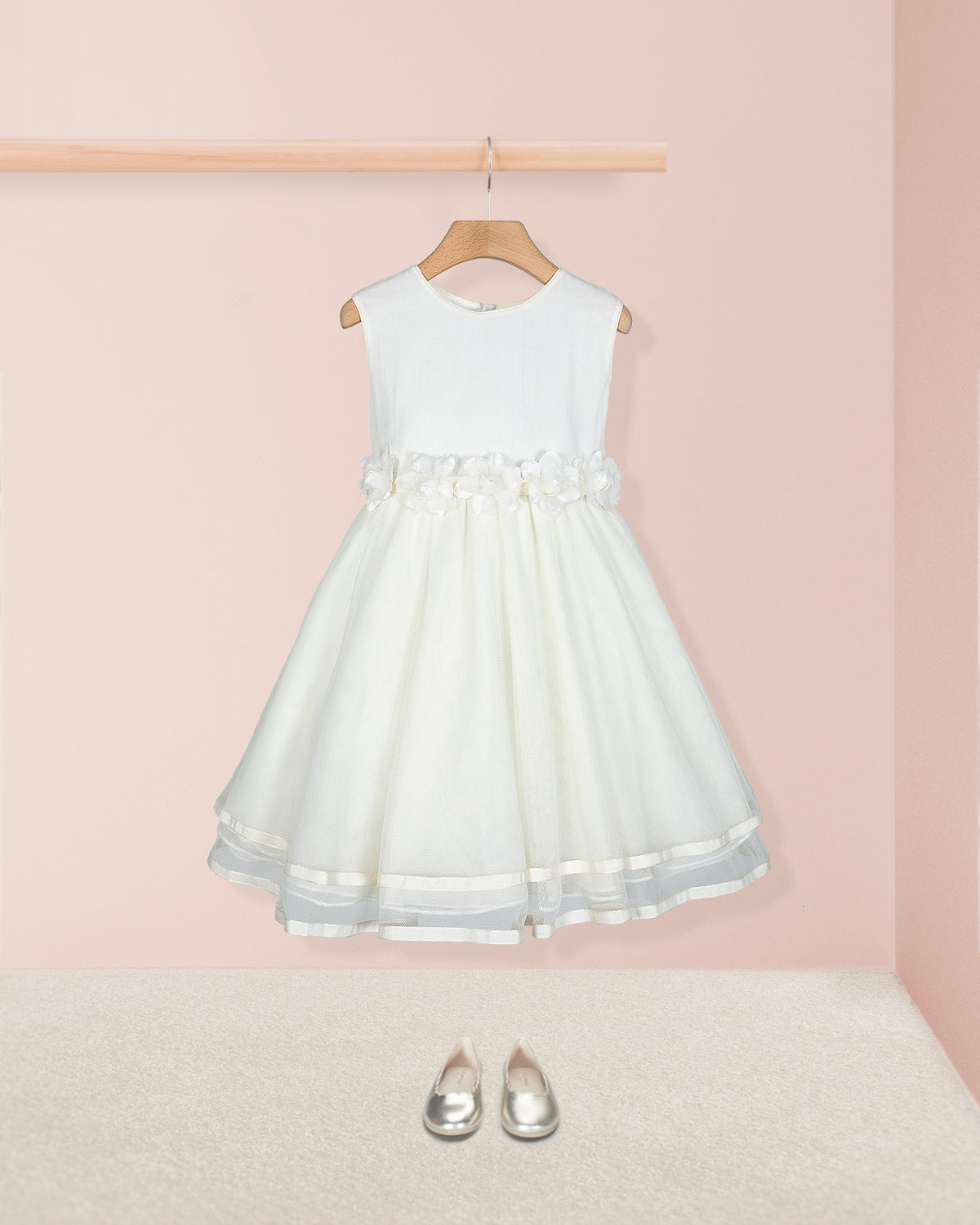 Roxanne Cream Tulle Dress - Dress