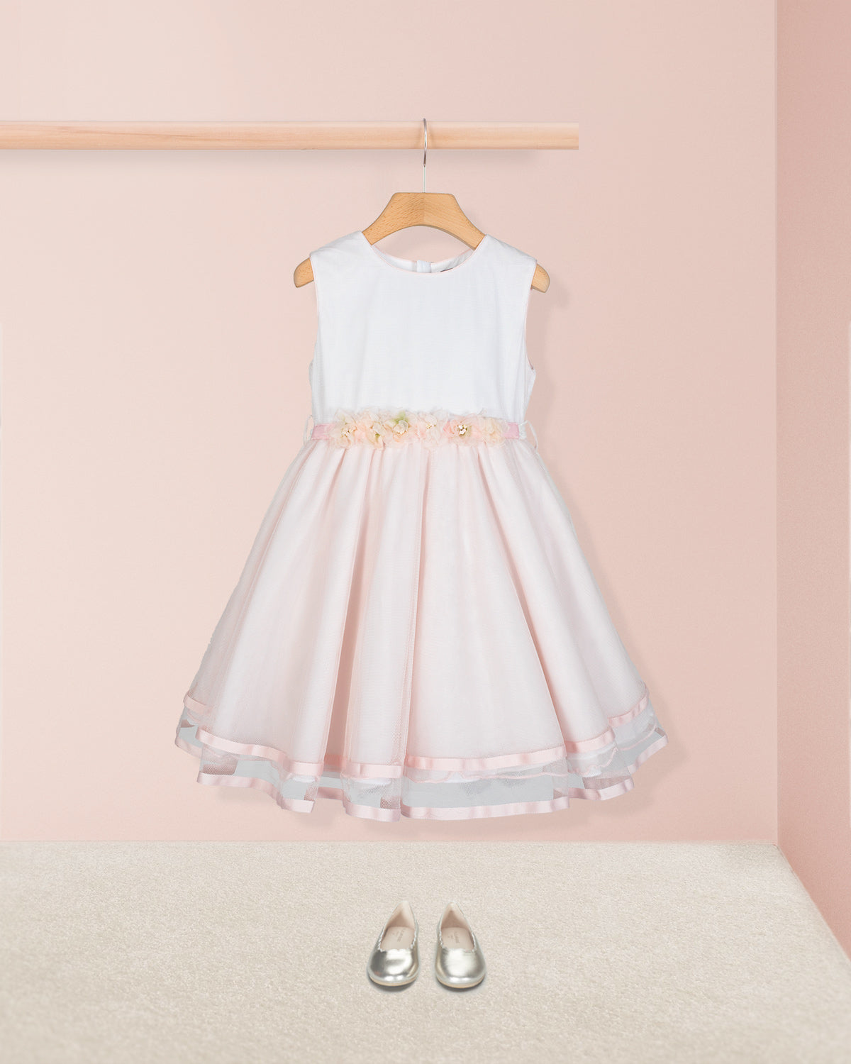 Roxanne Peach Tulle Dress - Dress