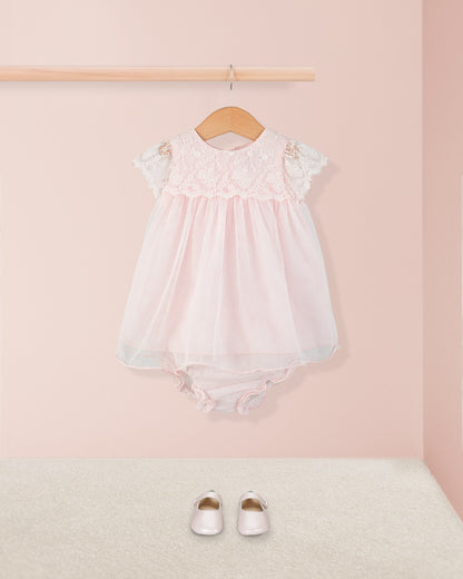 Provence Lace Dress and Diaper Cover - Baby Dress