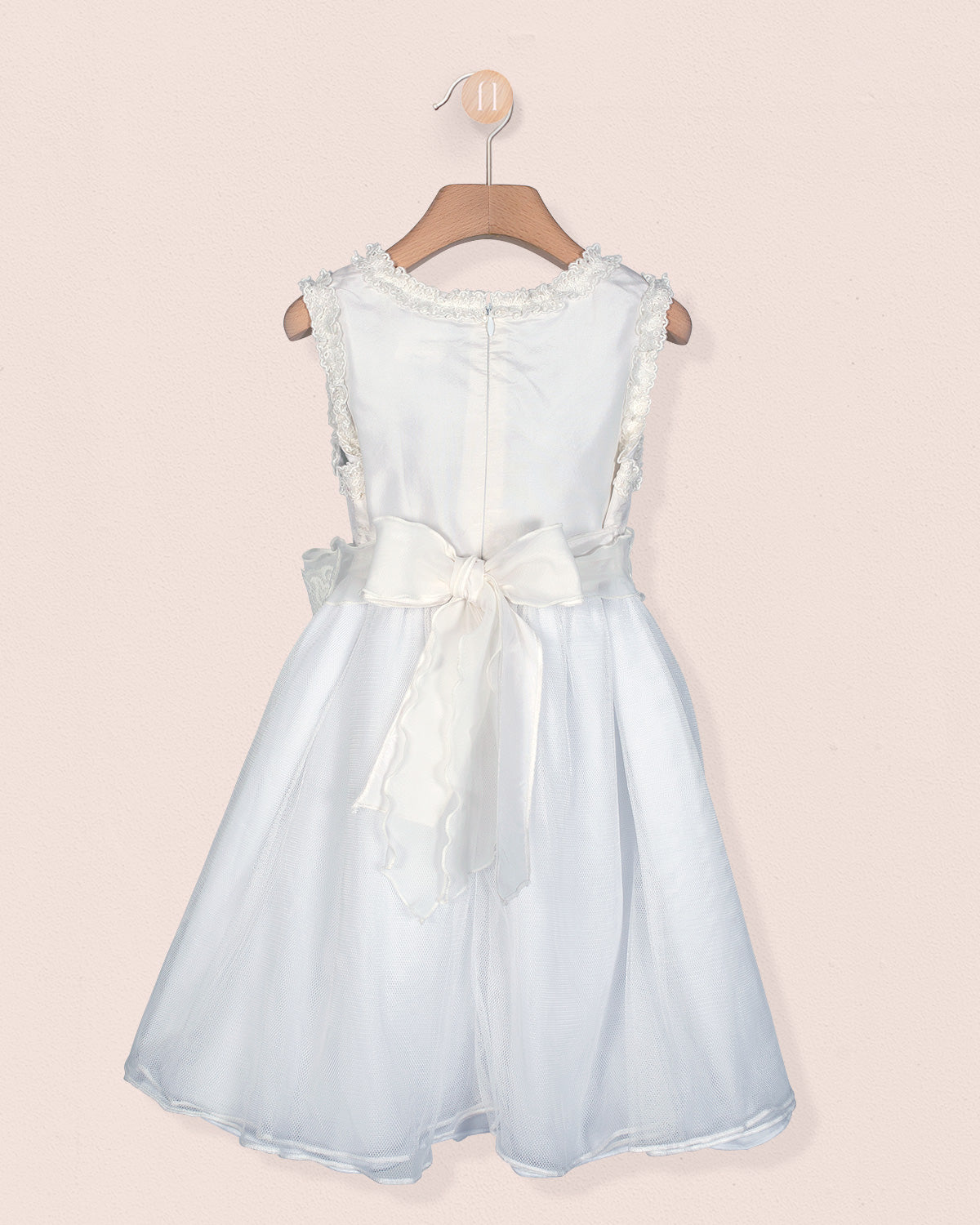 Victoria White Silk Tulle Dress - Dress