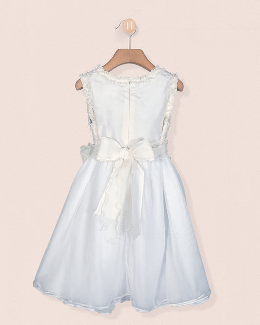 Victoria White Silk Tulle Dress - Dress