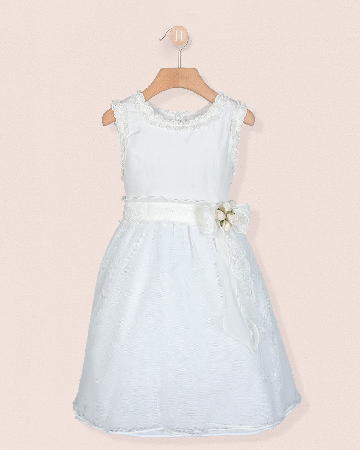 Victoria White Silk Tulle Dress - Dress