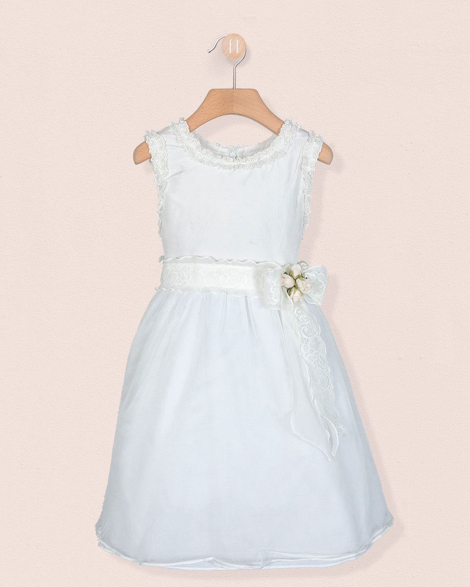 Victoria White Silk Tulle Dress