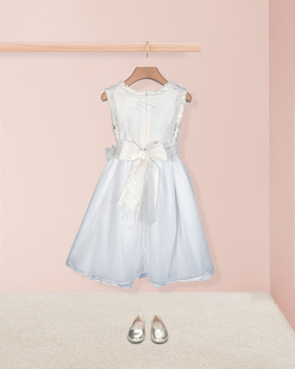 Victoria White Silk Tulle Dress - Dress